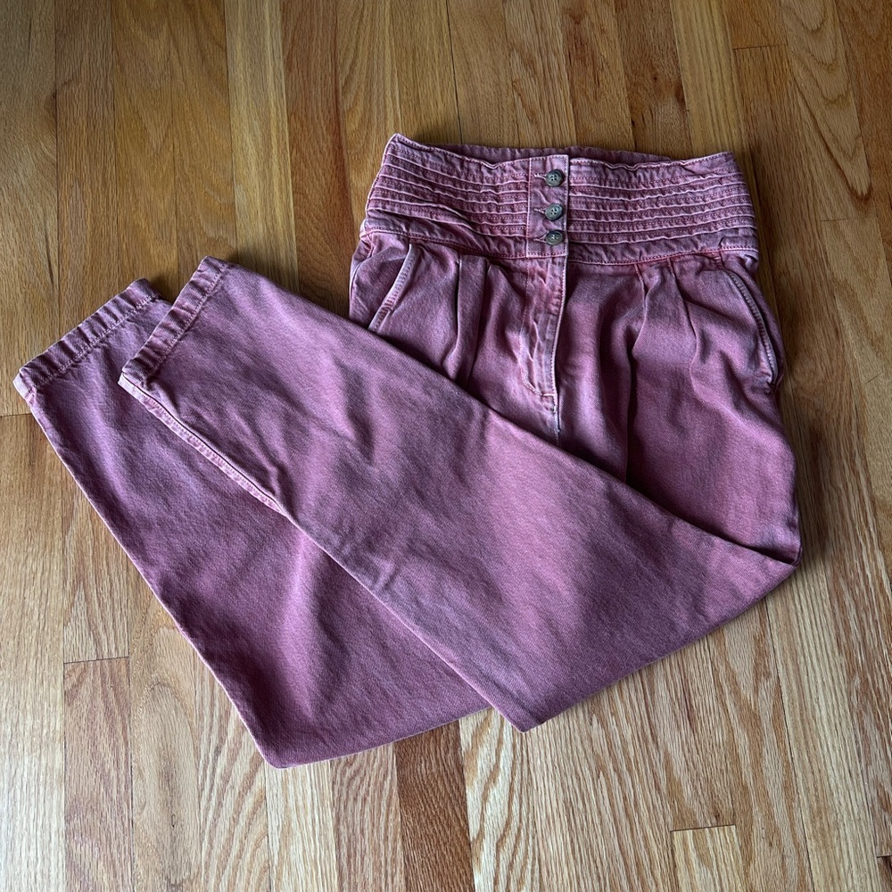 SÉZANE Sidney Dusty Rose Trousers Size 38/6 - Picture 5 of 13